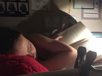Late night reading in bed