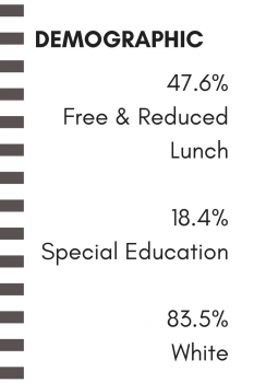 demographic on free & reduced lunch, special education, and background