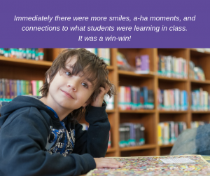 A young boy understanding the content he is reading in a book