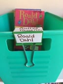 Organizing books in classroom by author