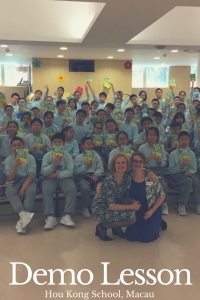 Demo lesson with students in classroom at Hou Kong Premier School