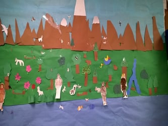 nature landscape model made by students